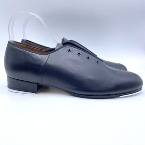NEW Bloch Mend Size 10 S0301M Jazzy Tap Black Leather Lace Up Tap Dance Shoes